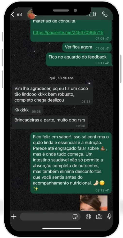 Cliente saudável e feliz